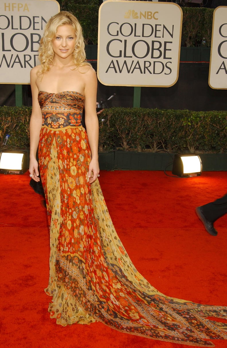 Kate Hudson in Printed Valentino at the 2003 Golden Globe Awards