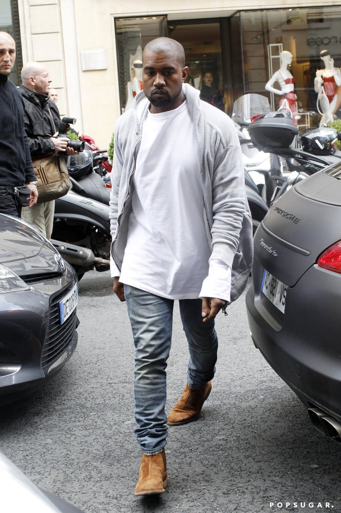 On Thursday, Kanye West visited Lanvin with his father.