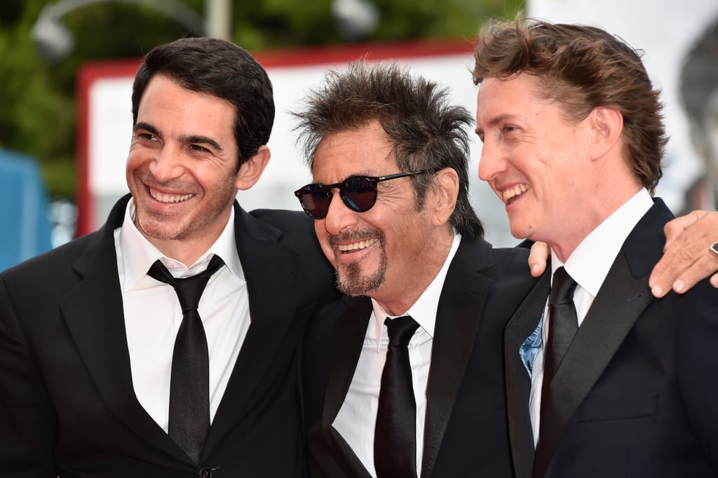 Chris Messina, Al Pacino, and director David Gordon Green shared a smiley moment at the Manglehorn event.