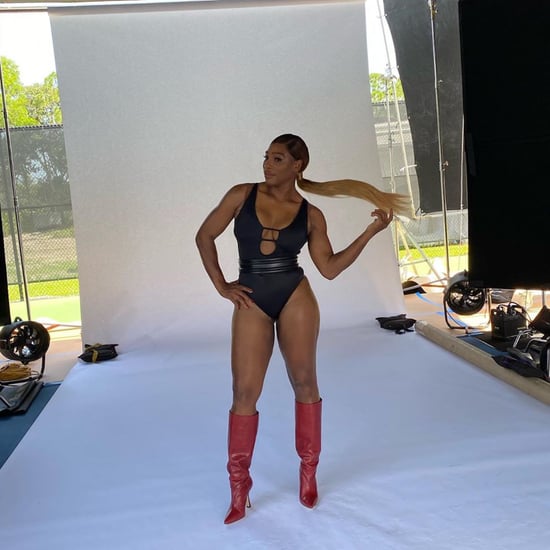 Serena Williams's Red Stuart Weitzman Boots and Bodysuit