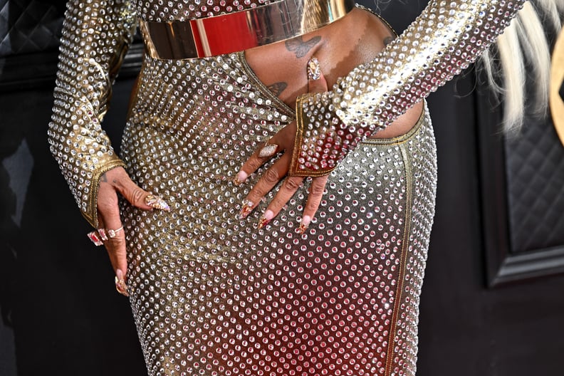 Mary J. Blige's Gemstone French Manicure at the 2023 Grammys