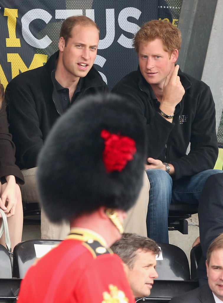 On Thursday, William stayed by Harry's side during an event for the Games.