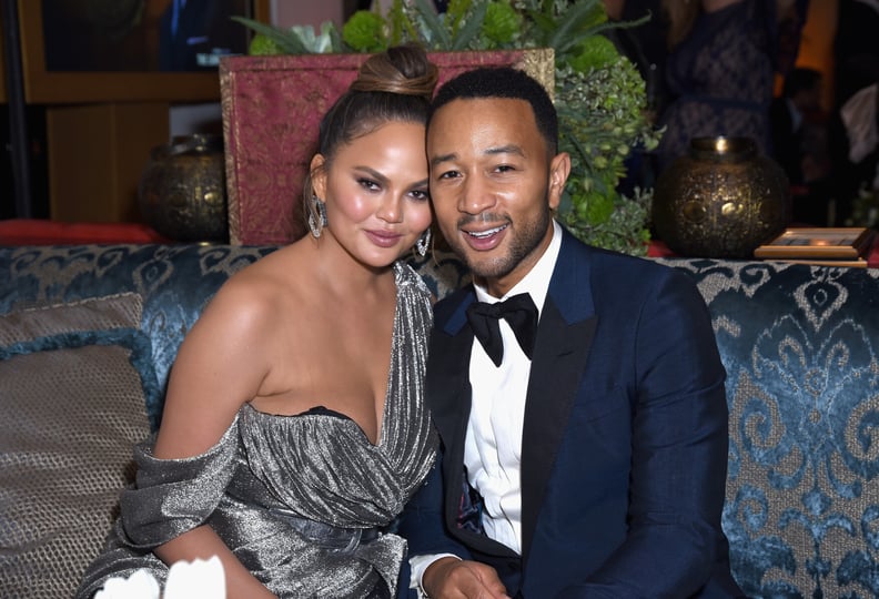 LOS ANGELES, CA - SEPTEMBER 17:  (L-R) Chrissy Teigen and John Legend attend Hulu's 2018 Emmy Party at Nomad Hotel Los Angeles on September 17, 2018 in Los Angeles, California.  (Photo by Presley Ann/Getty Images for Hulu)