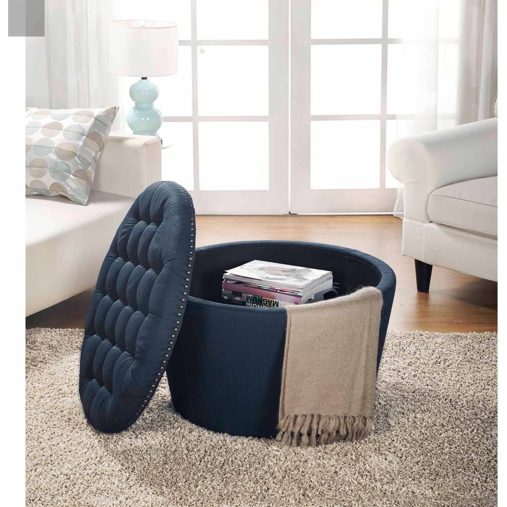 Better Homes and Gardens Round Tufted Storage Ottoman