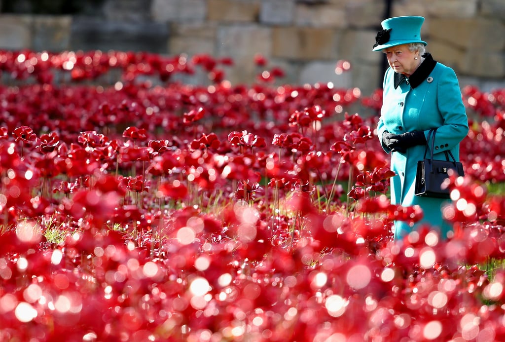 Queen Elizabeth II visits the Tower of London in 2014