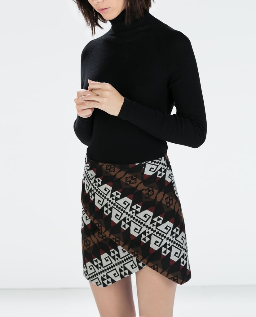 Zara Printed Miniskirt