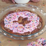 Doughnut Bread Pudding With Pink Frosting