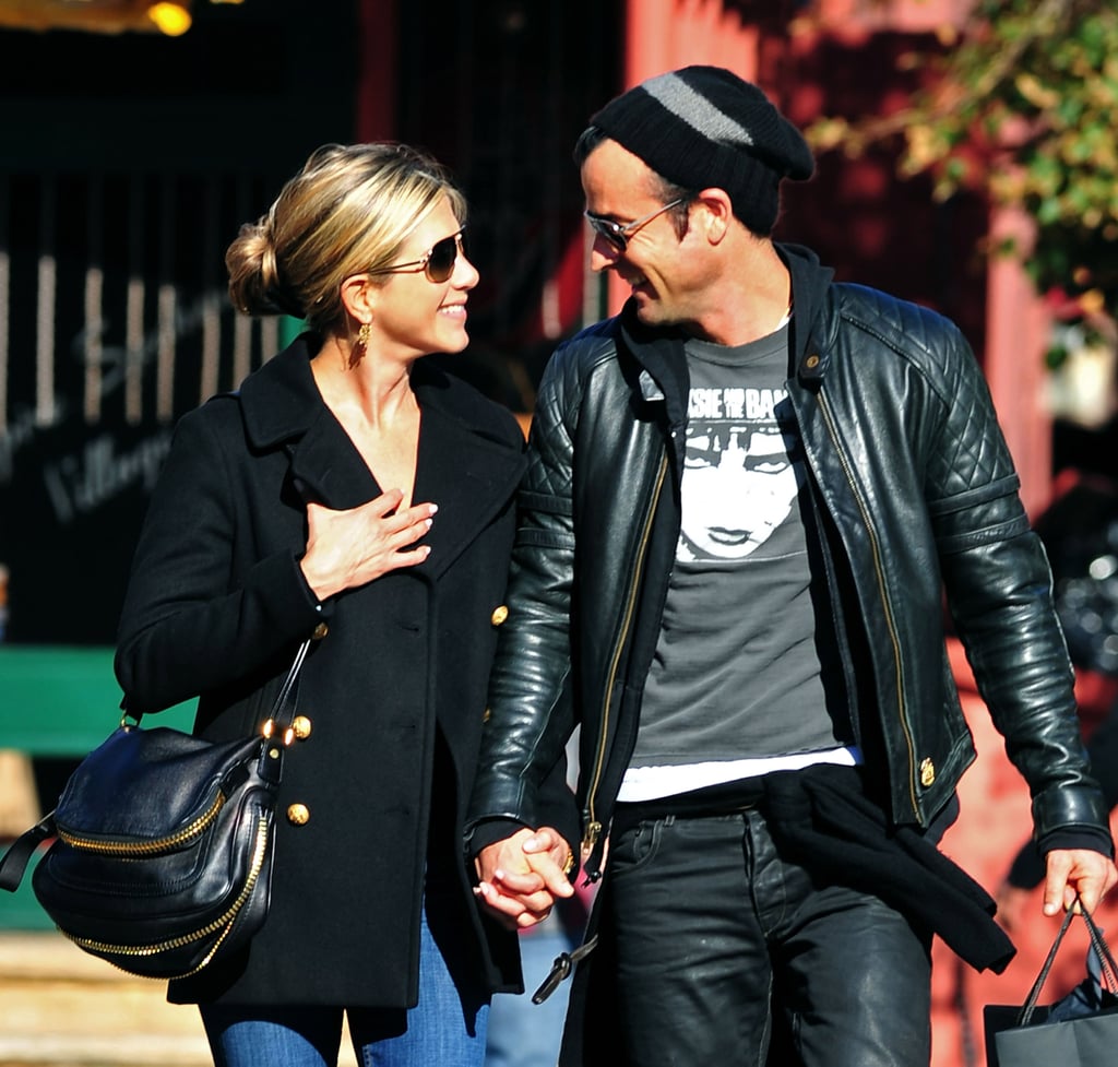 Jennifer and Justin were beaming while out running errands around NYC in September 2011.