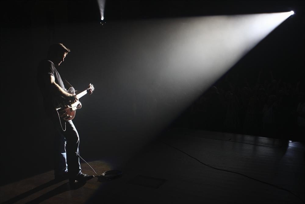 He's even got the spotlight on him.