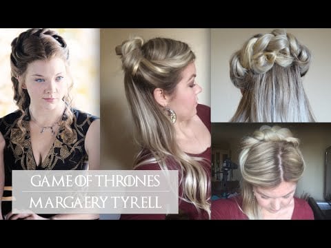On days when you're feeling like a true queen, you can copy Margaery Tyrell's plaited style.
