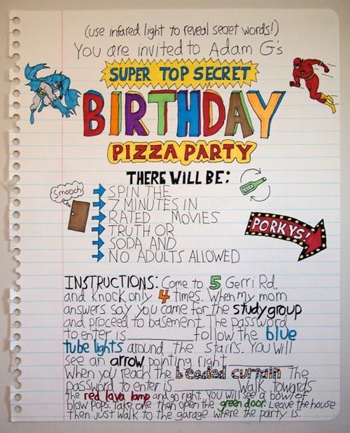 "Super Top Secret Birthday," Adam Greener