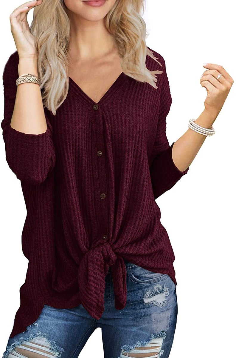 Iwollence Loose Henley Blouse