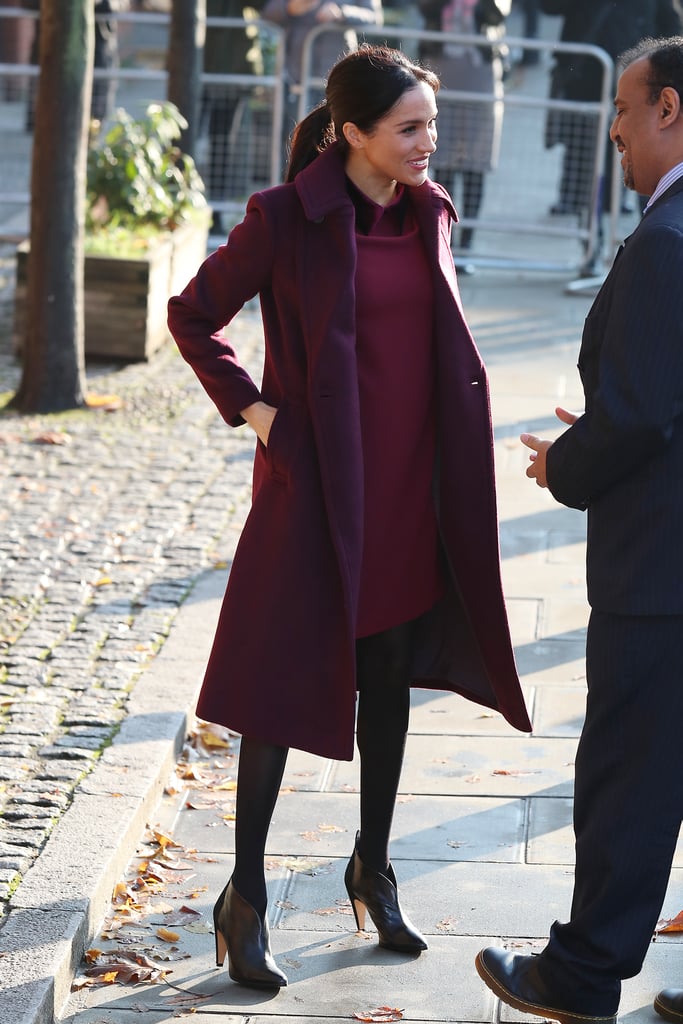Meghan Markle's Burgundy Dress November 2018