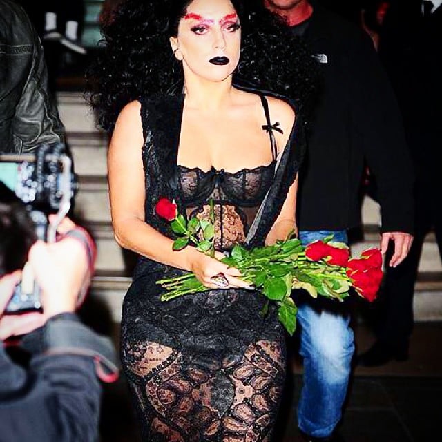 Lady Gaga was snapped carrying roses in London. 
Source: Instagram user ladygaga