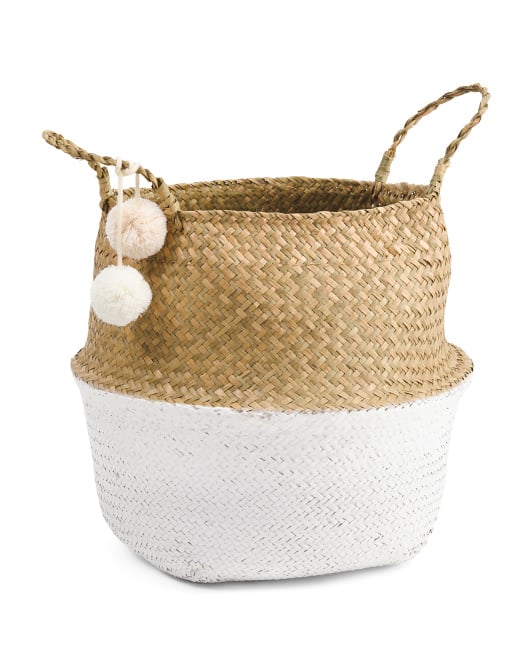 Natural Dipped Bottom Storage Basket