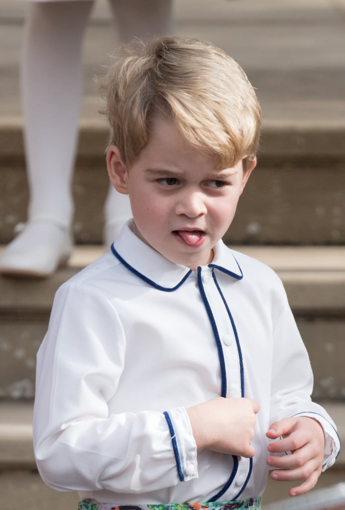 Prince George Made Plenty of Silly Faces at Princess Eugenie's Wedding in October