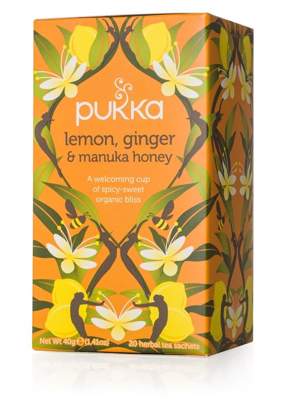 Pukka Herbs Lemon, Ginger, and Manuka Honey Tea