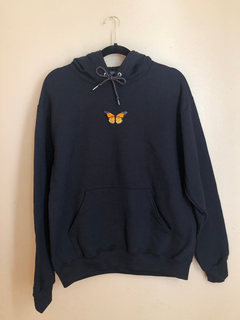 Embroidered Butterfly Appliqué Hoodie