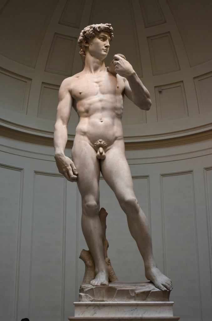 Michelangelo's "David"
Once you're feeling oriented and caffeinated, head to the Galleria dell'Accademia to see the unbelievable "David" sculpture and other pieces by the prolific Michelangelo. Be sure to take in a view of the iconic Duomo on the way.
Coffee and Chianti
Make like Giada De Laurentiis in Florence and check out Italian produce, packaged products, and prepared foods at Mercato Centrale. Stalls on the ground floor sell olive oils, cheeses, and all things truffle for a perfect picnic or gifts to take home. Head to the gourmet food market upstairs to enjoy a sit-down meal, learn about winemaking at the Chianti Wine Booth, or see how mozzarella di bufala is made the traditional way.