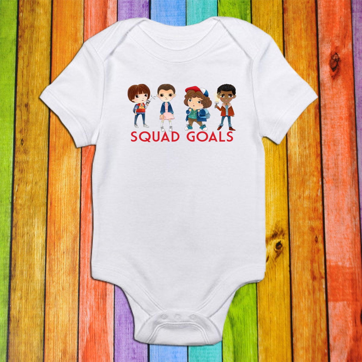 stranger things baby onesie