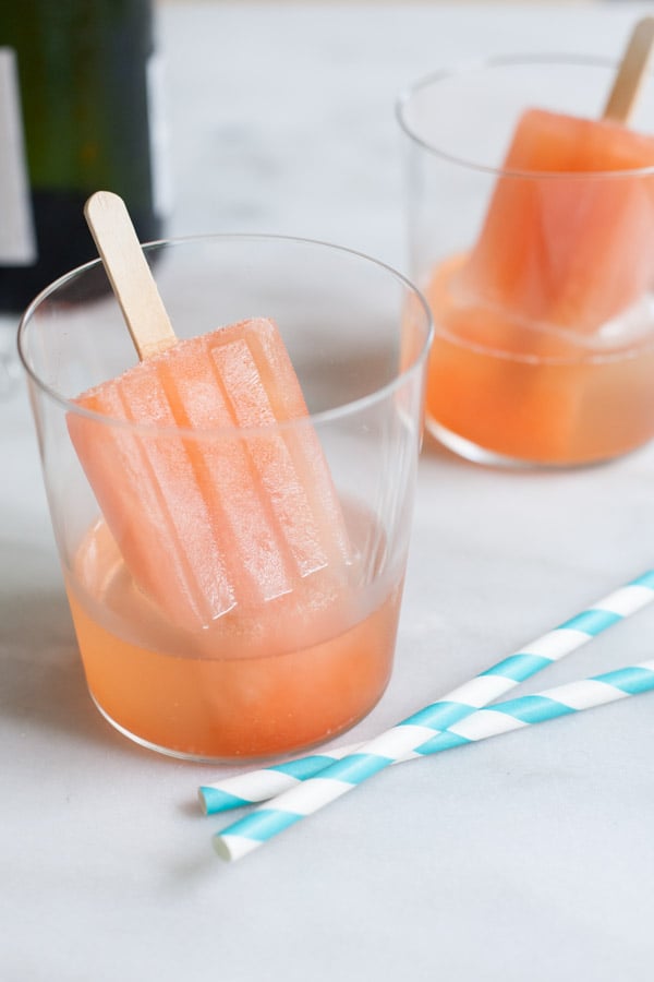 Boozy Aperol Spritz Popsicles