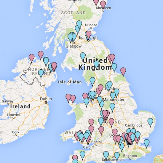 Map of Where British Celebrities Come From