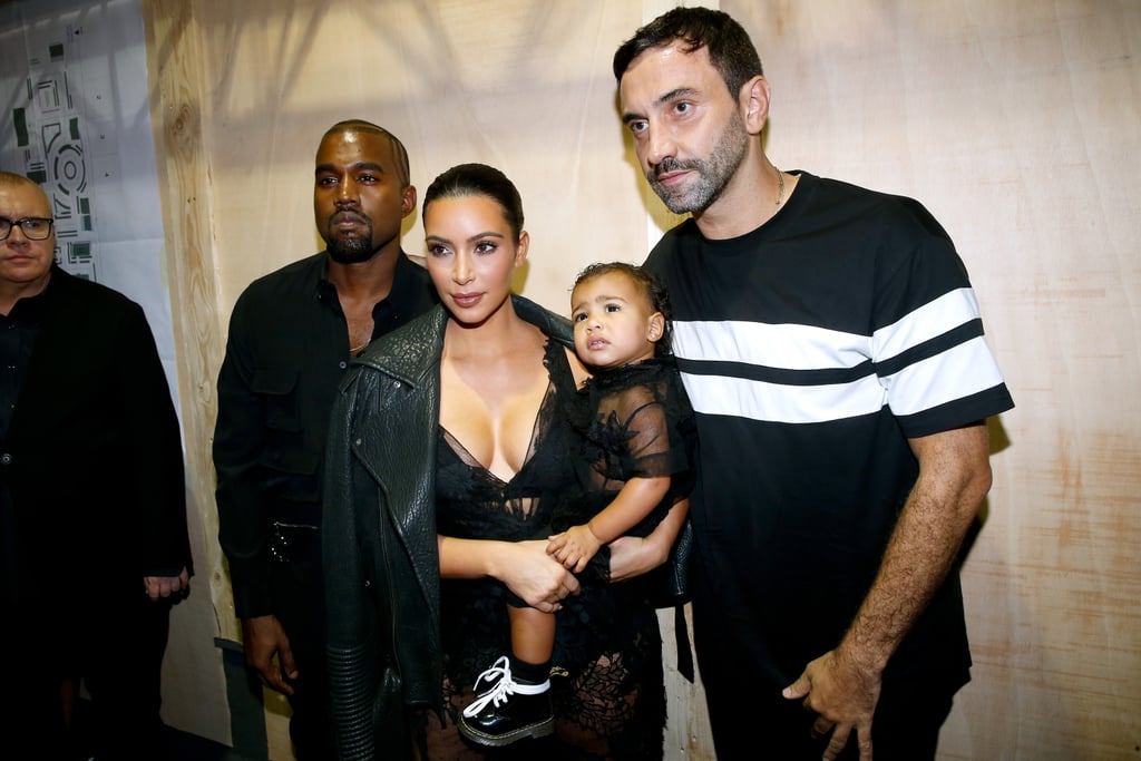 Kim Kardashian and North West at the Givenchy Show