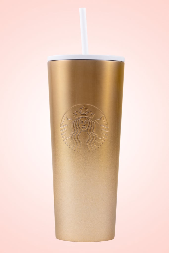 Starbucks Holiday Mirror Glitter Gold Cold Cup
