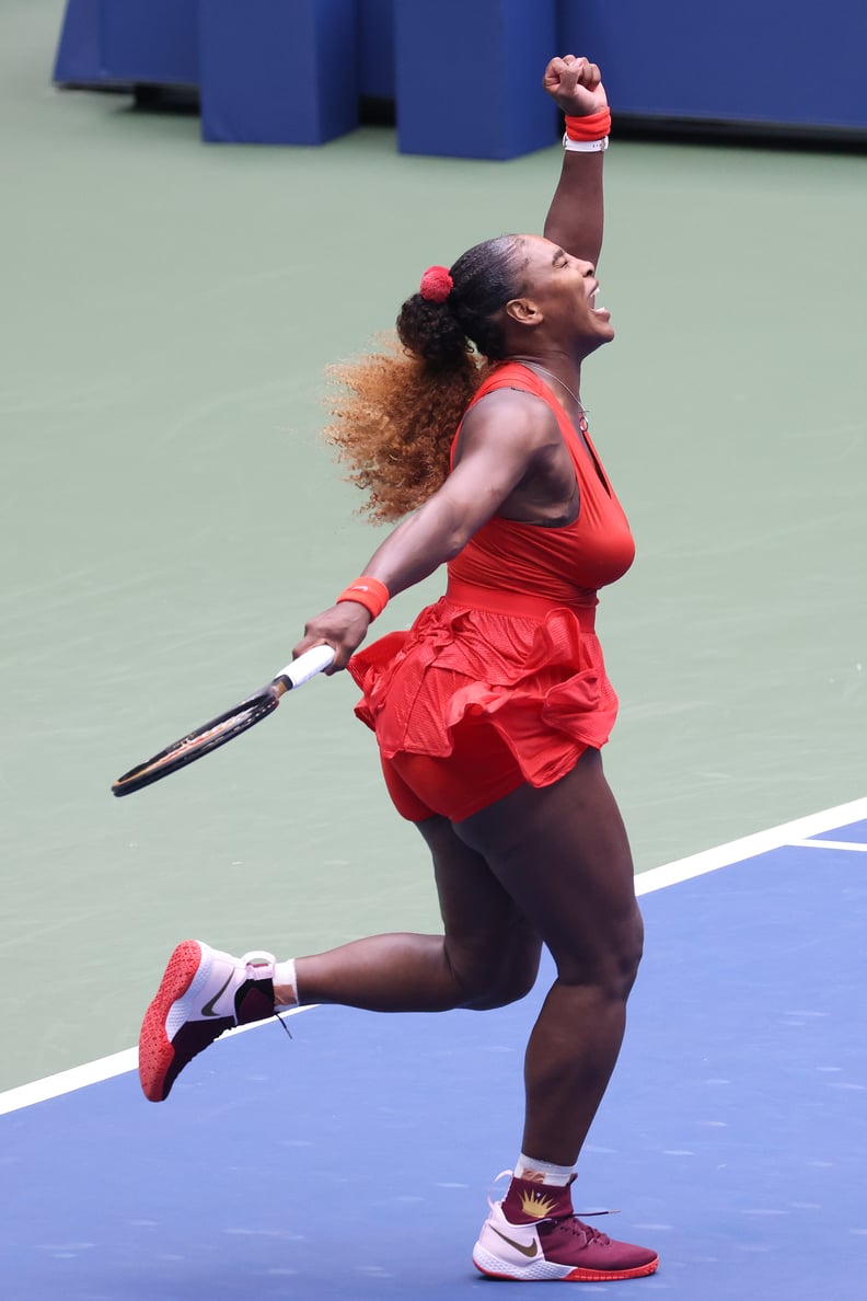 Serena Williams Wearing Red at the US Open in 2020
