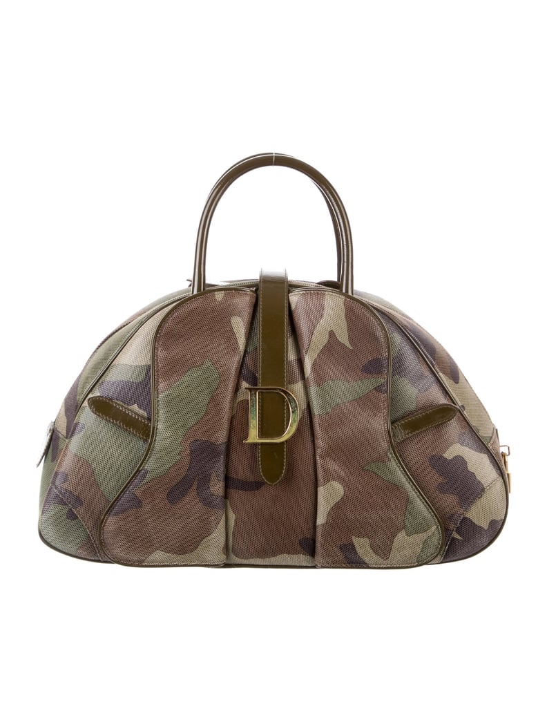 Vintage Christian Dior Camouflage Double Saddle Bowler