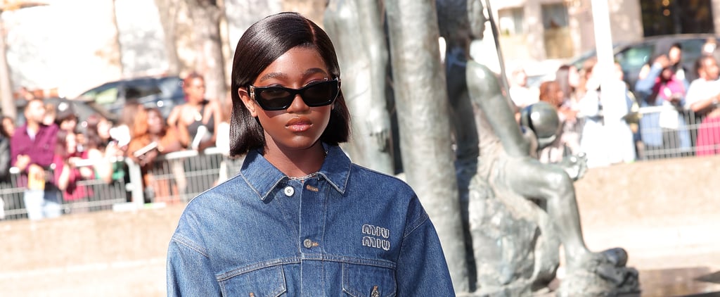 Zaya Wade Brought Back the Viral Low-Rise Skirt Trend at Miu Miu