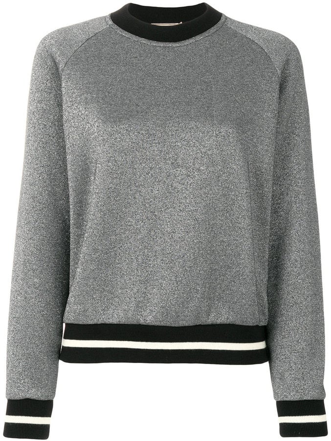 Maison Kitsuné Metallic Ribbed Sweatshirt