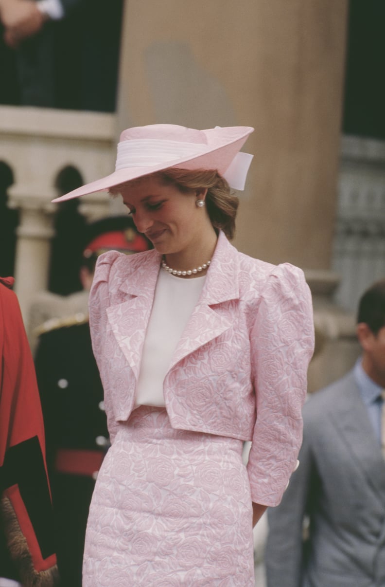 Princess Diana during a visit to Northampton, UK in June 1989