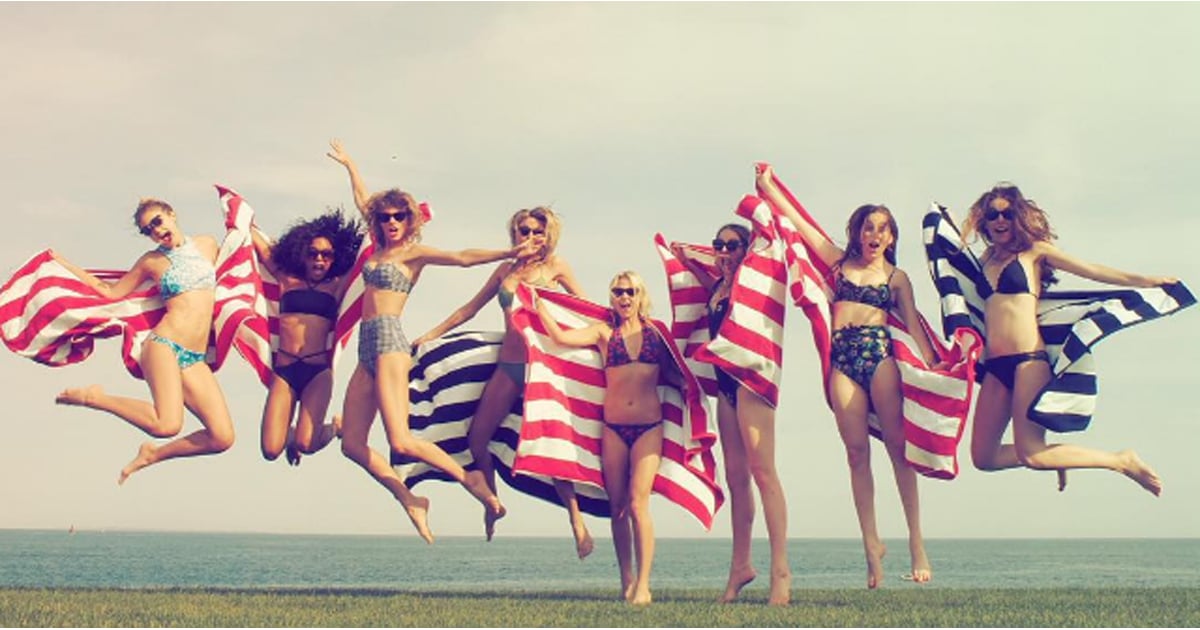 Model Swimsuit Style On Fourth Of July Popsugar Fashion