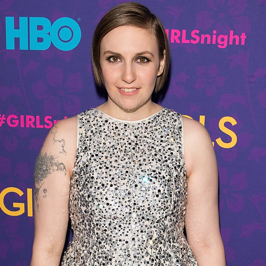 We've seen Lena Dunham work her short hairstyle on multiple red carpets, but this slicked, deep side part was a fun take on her crop. A brush of metallic black shadow and some mascara added some drama to her makeup palette.