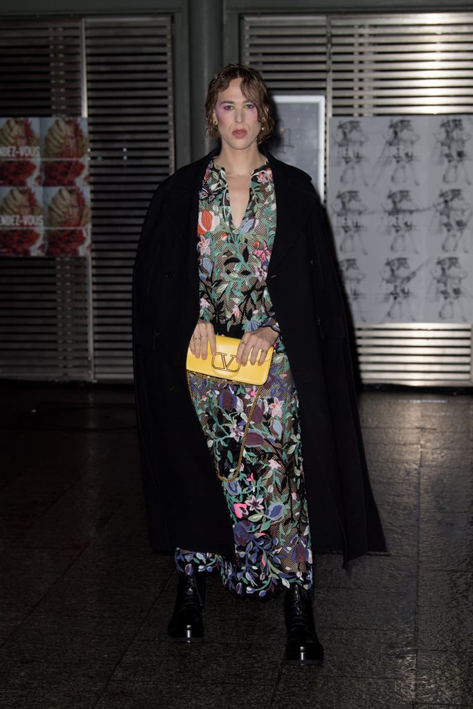 Tommy Dorfman in Valentino at Paris Fashion Week