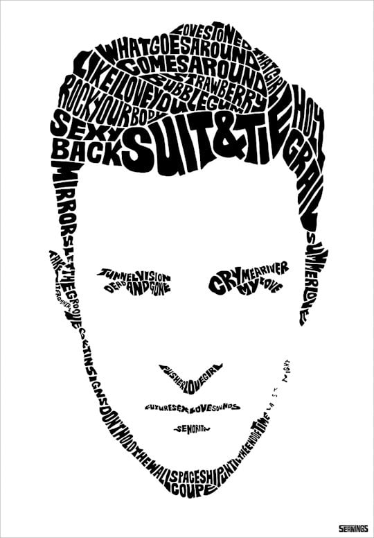 Justin Timberlake Type Print
