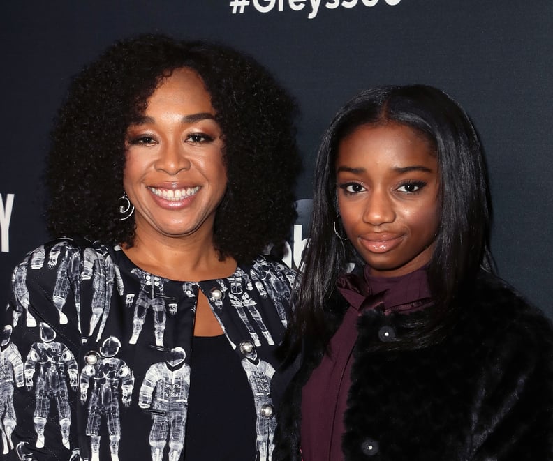 LOS ANGELES, CA - NOVEMBER 04:  Executive producer Shonda Rhimes (L) and daughter Harper Rhimes attend the 300th episode celebration for ABC's 