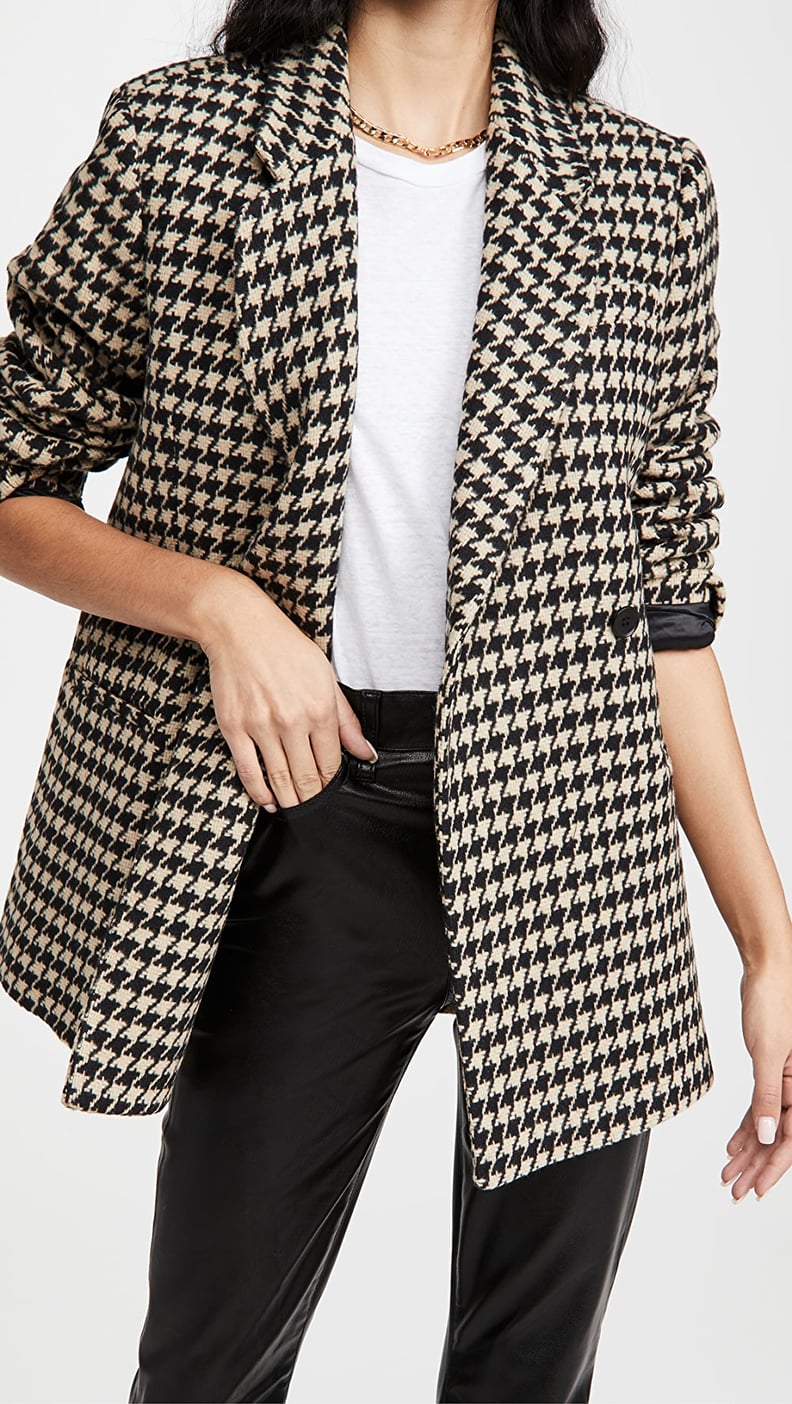 Anine Bing Kaia Houndstooth Blazer