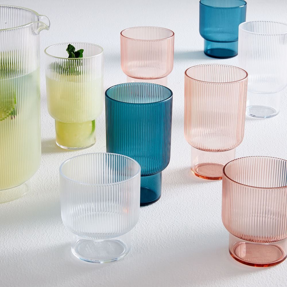 Durable and Stylish: Fluted Acrylic Glassware