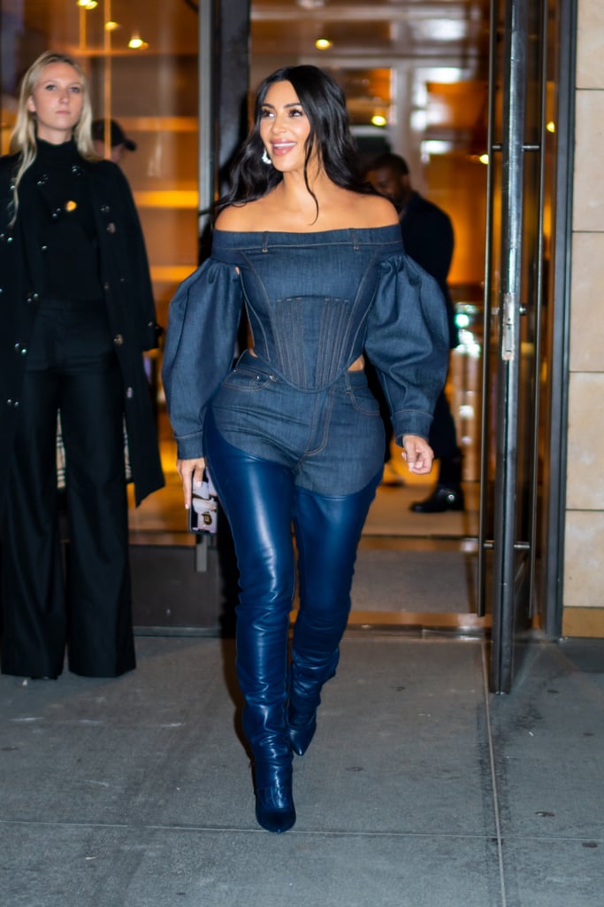 Kim Kardashian's Burberry Pants in NYC