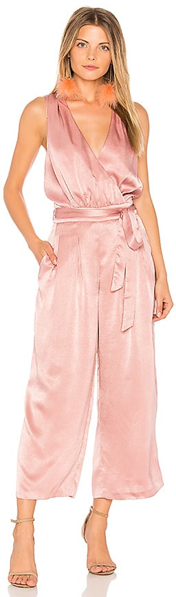 J.o.a. Peekaboo Detail Slip Jumpsuit in Pink