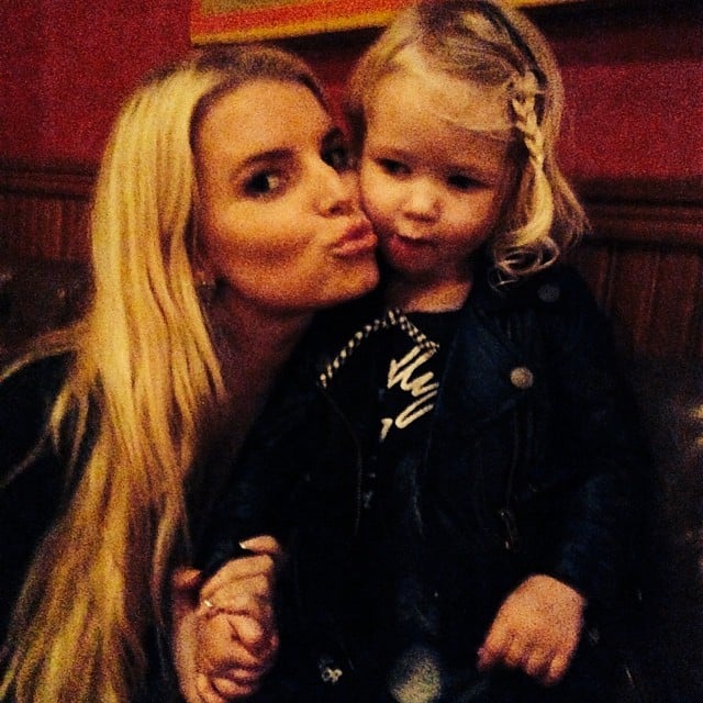 Jessica Simpson and her adorable daughter, Maxwell Johnson, puckered up for this sweet snap.
Source: Instagram user jessicasimpson1111