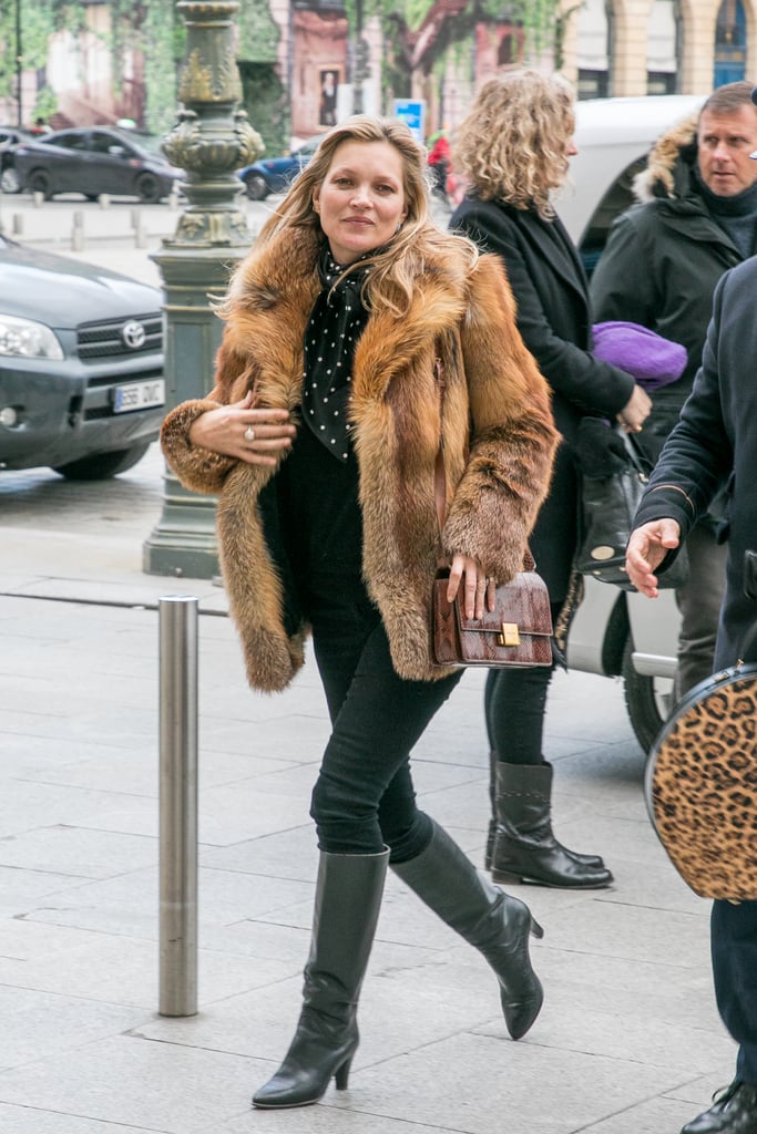 Kate Moss at Paris Fashion Week February 2018