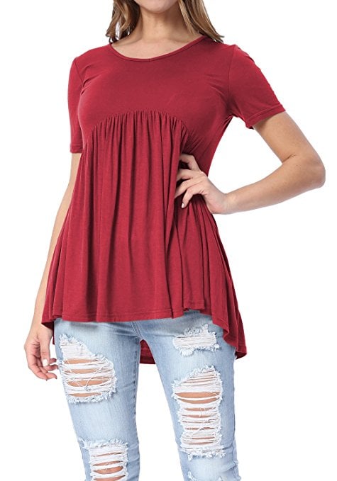 Levaca Pleated Tunic Shirt