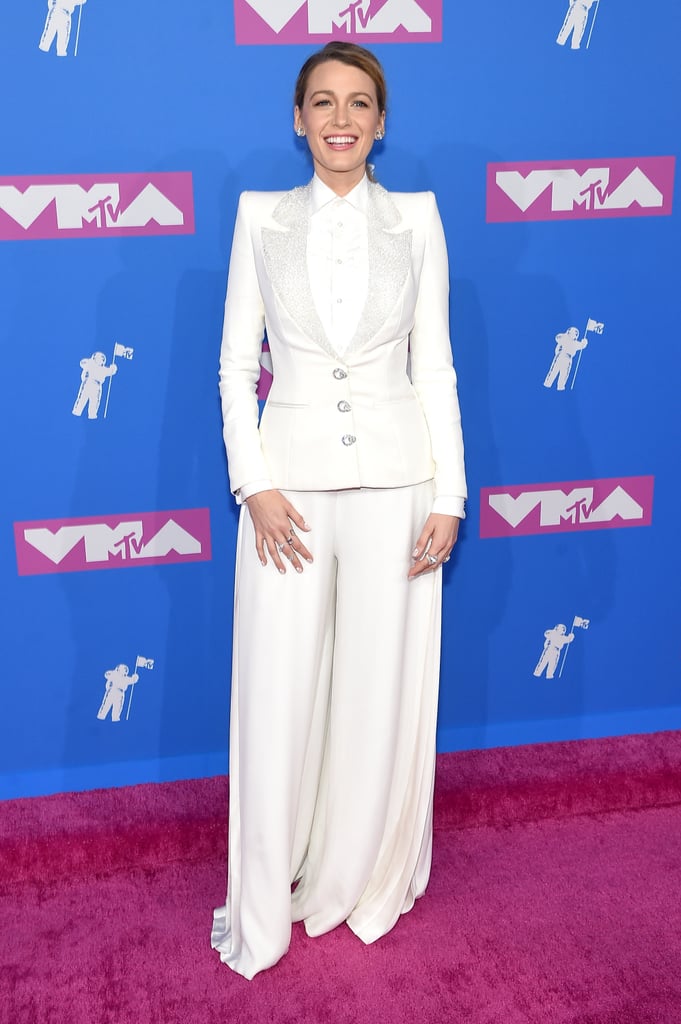 Blake Lively's White Suit at MTV VMAs 2018