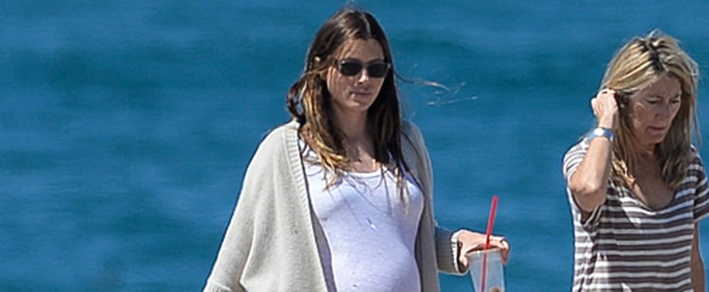 Pregnant Jessica Biel on the Beach Pictures