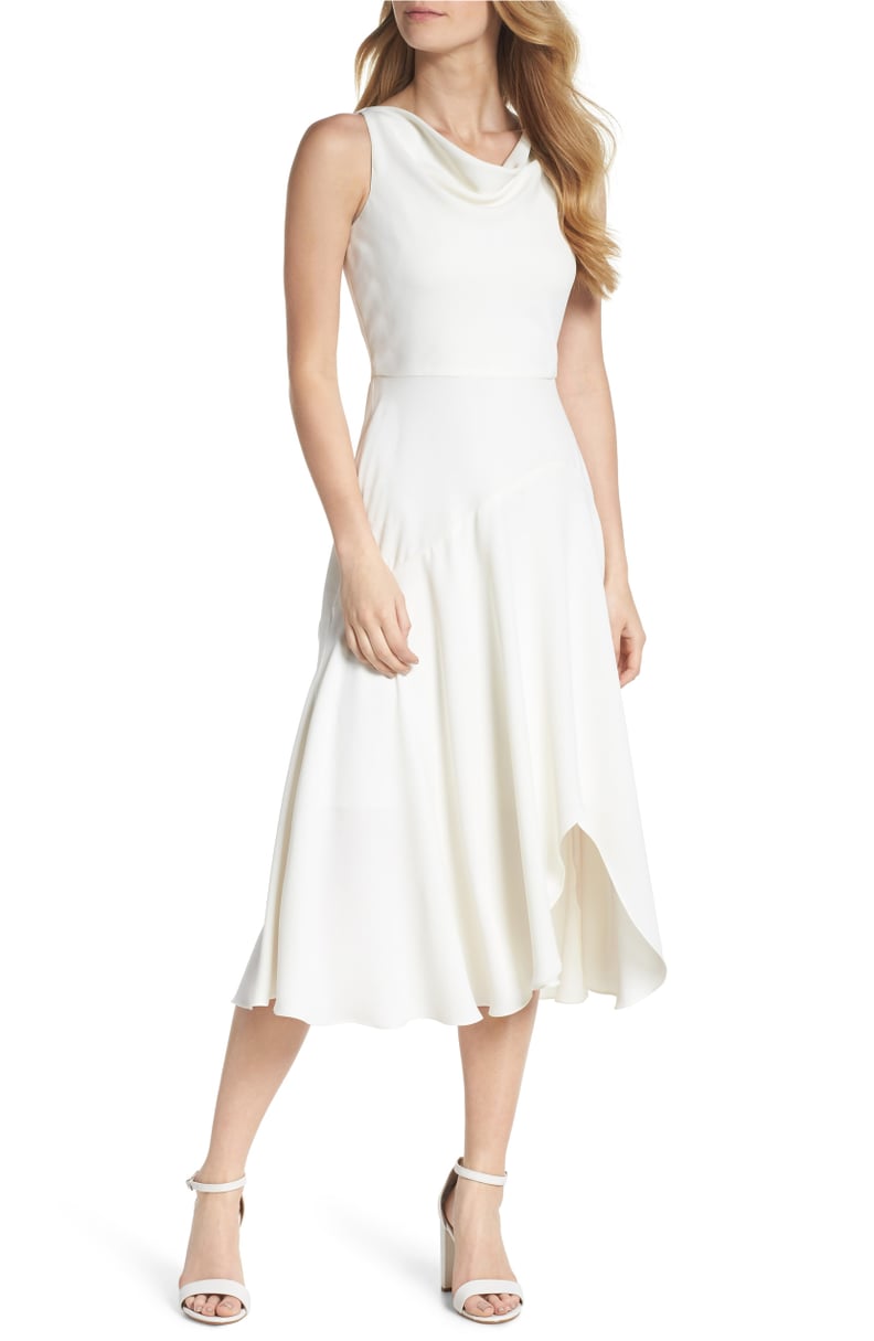 Gal Meets Glam Collection Juliet Cowl Neck Crepe Dress