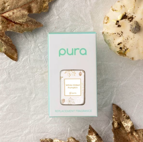 Pura's White Gilded Pumpkin Home Fragrance Oil