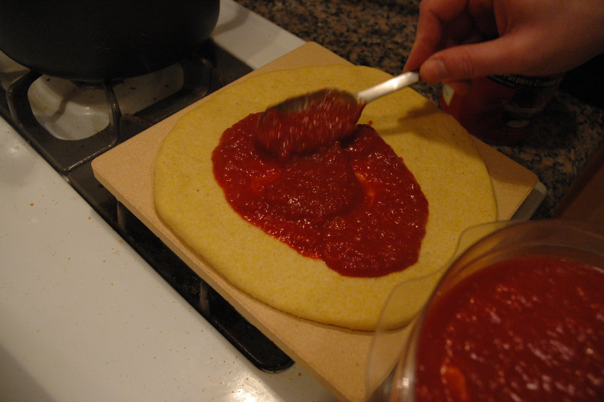 52 Weeks of Baking Four Cheese Pizza with Cornmeal Crust POPSUGAR Food